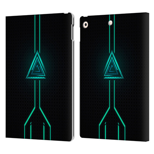 Alyn Spiller Neon Green Leather Book Wallet Case Cover For Apple iPad 10.2 2019/2020/2021