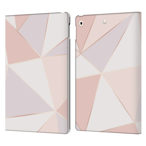 Alyn Spiller Rose Gold Geometry Leather Book Wallet Case Cover For Apple iPad 10.2 2019/2020/2021