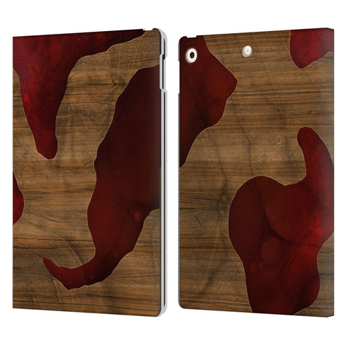 Alyn Spiller Wood & Resin Fire Leather Book Wallet Case Cover For Apple iPad 10.2 2019/2020/2021