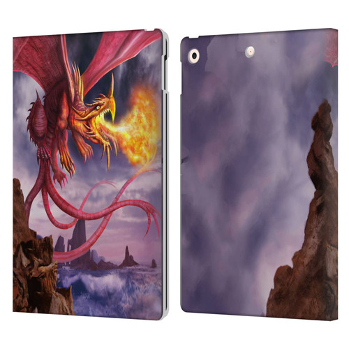 Anthony Christou Art Fire Dragon Leather Book Wallet Case Cover For Apple iPad 10.2 2019/2020/2021