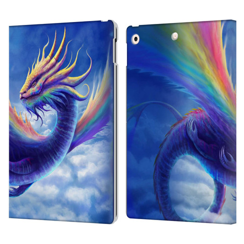 Anthony Christou Art Rainbow Dragon Leather Book Wallet Case Cover For Apple iPad 10.2 2019/2020/2021
