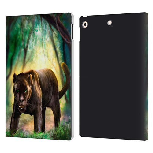 Anthony Christou Fantasy Art Black Panther Leather Book Wallet Case Cover For Apple iPad 10.2 2019/2020/2021