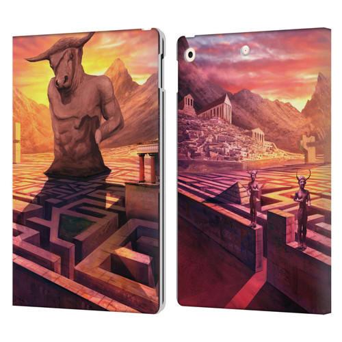 Anthony Christou Fantasy Art Minotaur In Labyrinth Leather Book Wallet Case Cover For Apple iPad 10.2 2019/2020/2021