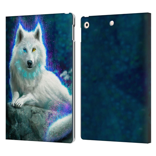 Anthony Christou Fantasy Art White Wolf Leather Book Wallet Case Cover For Apple iPad 10.2 2019/2020/2021