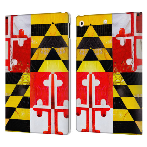 Artpoptart Flags Maryland Leather Book Wallet Case Cover For Apple iPad 10.2 2019/2020/2021