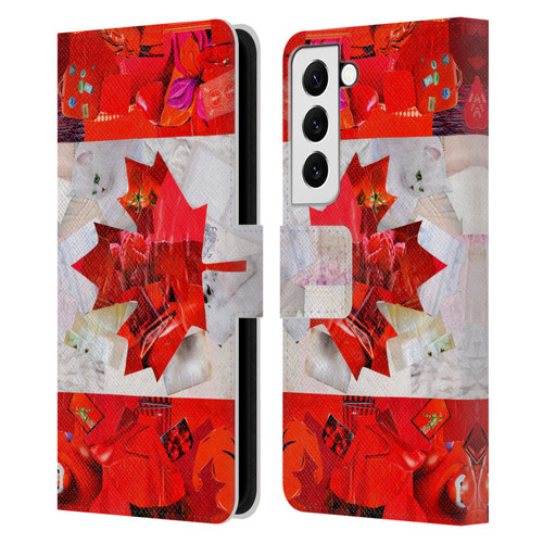 Artpoptart Flags Canada Leather Book Wallet Case Cover For Samsung Galaxy S22 5G
