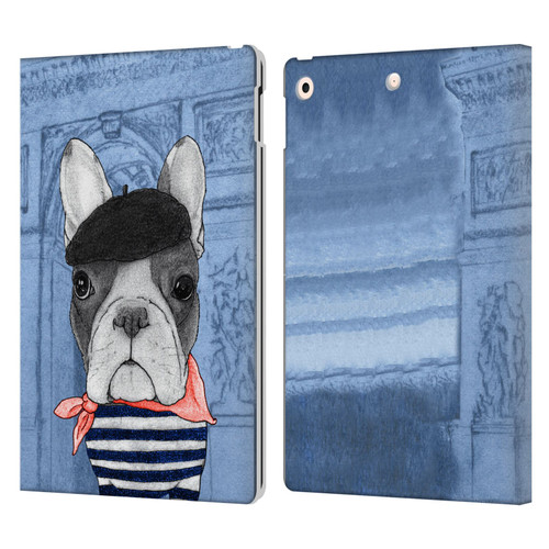Barruf Dogs French Bulldog Leather Book Wallet Case Cover For Apple iPad 10.2 2019/2020/2021