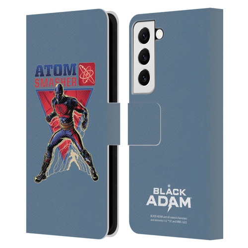 Black Adam Graphics Atom Smasher Leather Book Wallet Case Cover For Samsung Galaxy S22 5G