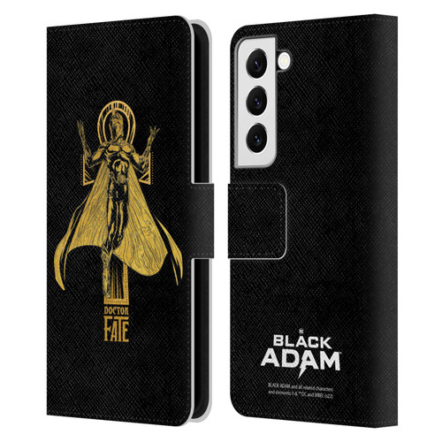 Black Adam Graphics Doctor Fate Leather Book Wallet Case Cover For Samsung Galaxy S22 5G