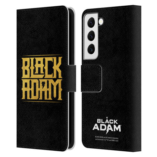 Black Adam Graphics Logotype Leather Book Wallet Case Cover For Samsung Galaxy S22 5G