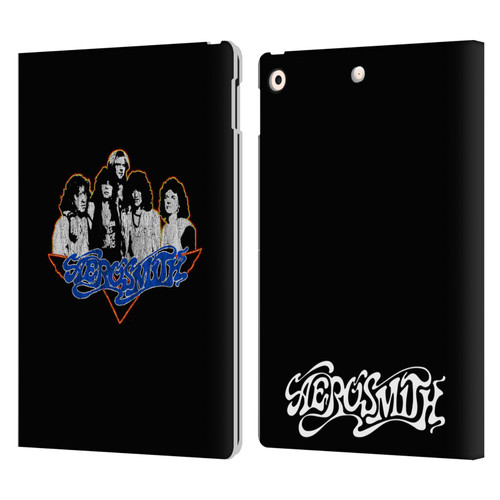 Aerosmith Classics Group Photo Vintage Leather Book Wallet Case Cover For Apple iPad 10.2 2019/2020/2021