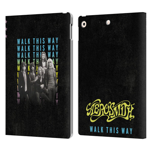Aerosmith Classics Walk This Way Leather Book Wallet Case Cover For Apple iPad 10.2 2019/2020/2021
