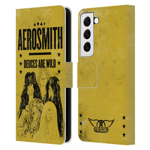 Aerosmith Classics Deuces Are Wild Leather Book Wallet Case Cover For Samsung Galaxy S22 5G