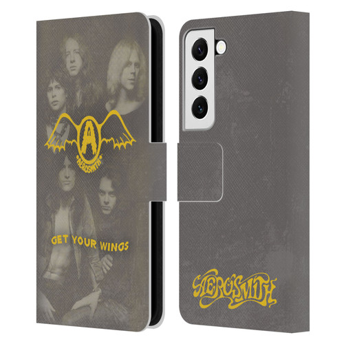 Aerosmith Classics Get Your Wings Leather Book Wallet Case Cover For Samsung Galaxy S22 5G