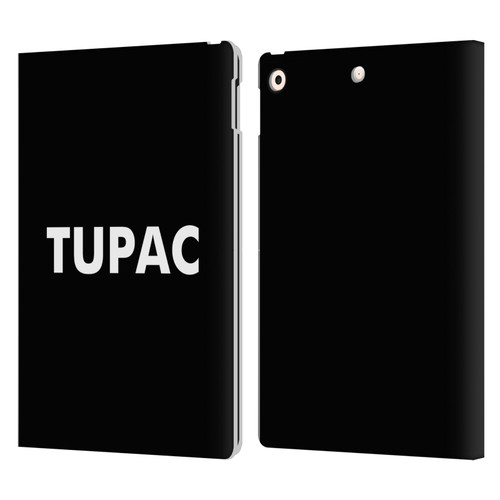 Tupac Shakur Logos Sans Serif Leather Book Wallet Case Cover For Apple iPad 10.2 2019/2020/2021
