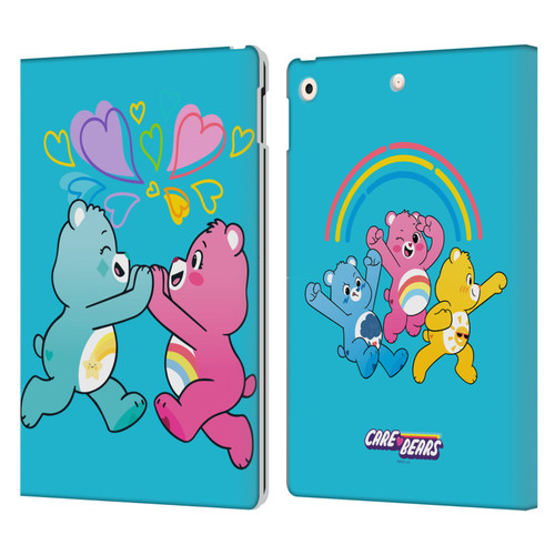 Care Bears Characters Funshine, Cheer And Grumpy Group 2 Leather Book Wallet Case Cover For Apple iPad 10.2 2019/2020/2021