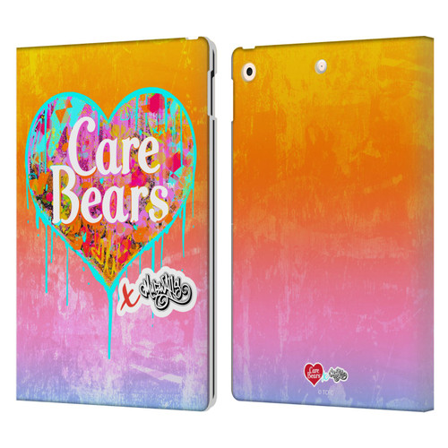 Care Bears Graffiti Collection by Murwalls Heart Tag Leather Book Wallet Case Cover For Apple iPad 10.2 2019/2020/2021