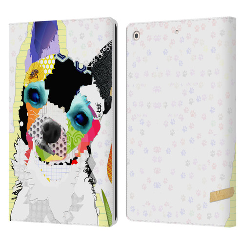 Michel Keck Dogs 2 Chihuahua Leather Book Wallet Case Cover For Apple iPad 10.2 2019/2020/2021