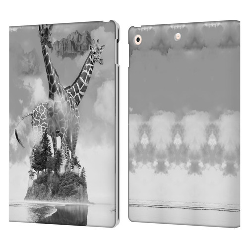 Dave Loblaw Animals Giraffe In The Mist Leather Book Wallet Case Cover For Apple iPad 10.2 2019/2020/2021