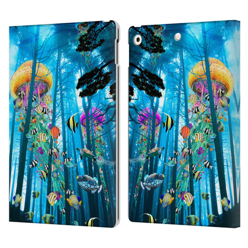 Dave Loblaw Jellyfish Electric Jellyfish In A Mist Leather Book Wallet Case Cover For Apple iPad 10.2 2019/2020/2021