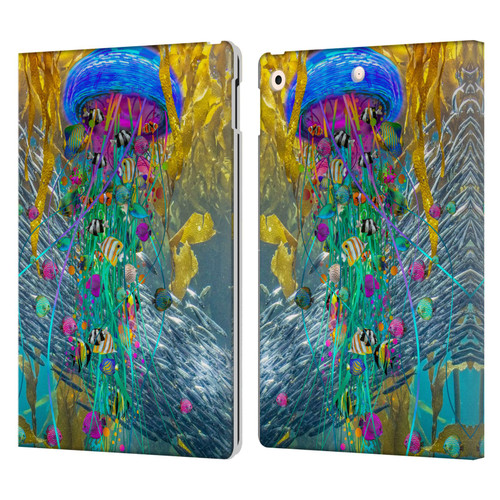 Dave Loblaw Jellyfish Jellyfish Kelp Field Leather Book Wallet Case Cover For Apple iPad 10.2 2019/2020/2021