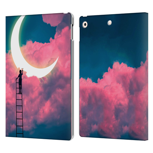 Dave Loblaw Sci-Fi And Surreal Boy Painting Moon Clouds Leather Book Wallet Case Cover For Apple iPad 10.2 2019/2020/2021