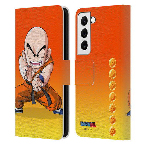 Dragon Ball Characters Krillin Leather Book Wallet Case Cover For Samsung Galaxy S22 5G