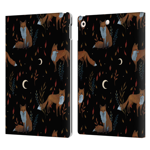 Episodic Drawing Art Foxes Pattern Leather Book Wallet Case Cover For Apple iPad 10.2 2019/2020/2021