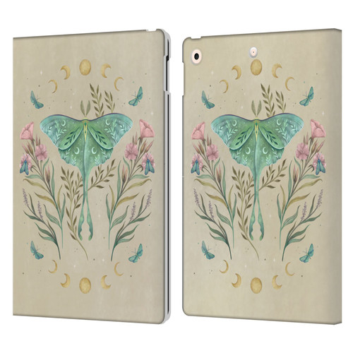 Episodic Drawing Illustration Animals Moth, Butterflies, & Flowers Leather Book Wallet Case Cover For Apple iPad 10.2 2019/2020/2021