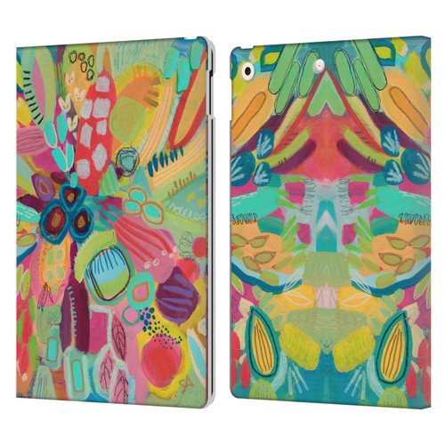 Suzanne Allard Floral Art Dancing In The Garden Leather Book Wallet Case Cover For Apple iPad 10.2 2019/2020/2021