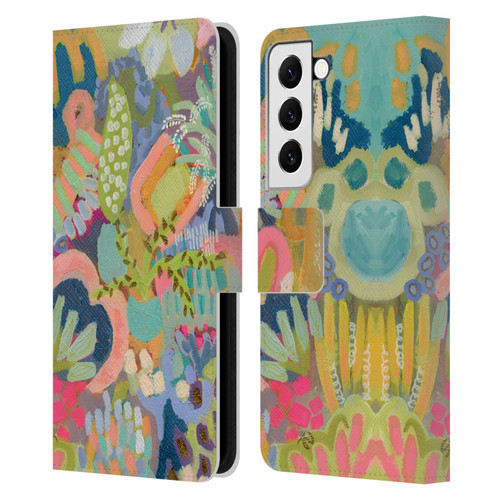 Suzanne Allard Floral Art Summer Fiesta Leather Book Wallet Case Cover For Samsung Galaxy S22 5G
