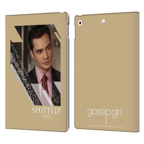 Gossip Girl Graphics Chuck Leather Book Wallet Case Cover For Apple iPad 10.2 2019/2020/2021