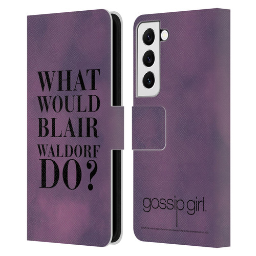 Gossip Girl Graphics What Would Blair Leather Book Wallet Case Cover For Samsung Galaxy S22 5G
