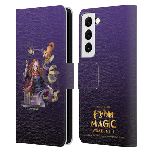 Harry Potter: Magic Awakened Characters Hermione Leather Book Wallet Case Cover For Samsung Galaxy S22 5G