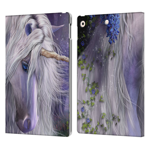 Laurie Prindle Fantasy Horse Moonlight Serenade Unicorn Leather Book Wallet Case Cover For Apple iPad 10.2 2019/2020/2021