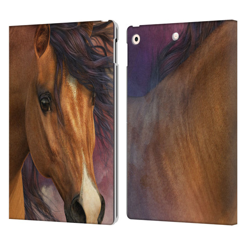 Laurie Prindle Western Stallion Flash Leather Book Wallet Case Cover For Apple iPad 10.2 2019/2020/2021