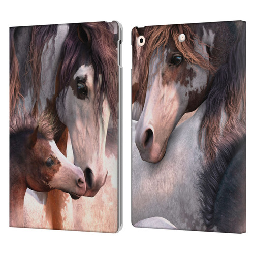 Laurie Prindle Western Stallion Generations Leather Book Wallet Case Cover For Apple iPad 10.2 2019/2020/2021