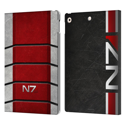 EA Bioware Mass Effect Graphics N7 Logo Armor Leather Book Wallet Case Cover For Apple iPad 10.2 2019/2020/2021