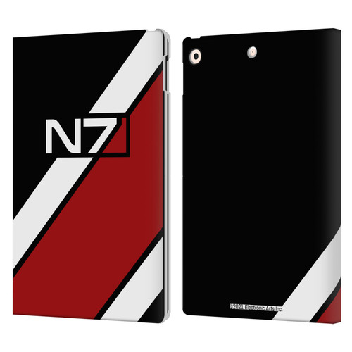 EA Bioware Mass Effect Graphics N7 Logo Stripes Leather Book Wallet Case Cover For Apple iPad 10.2 2019/2020/2021