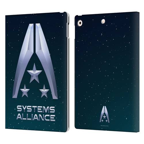 EA Bioware Mass Effect Graphics Systems Alliance Logo Leather Book Wallet Case Cover For Apple iPad 10.2 2019/2020/2021