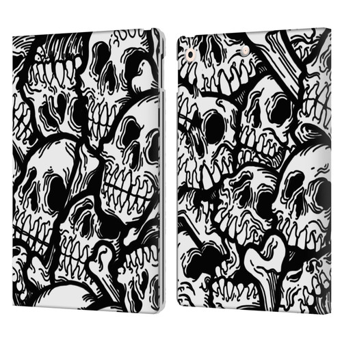 Matt Bailey Skull All Over Leather Book Wallet Case Cover For Apple iPad 10.2 2019/2020/2021
