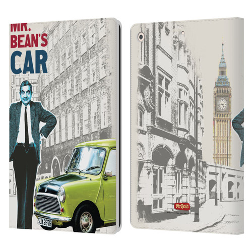 Mr. Bean London Art With Car Leather Book Wallet Case Cover For Apple iPad 10.2 2019/2020/2021