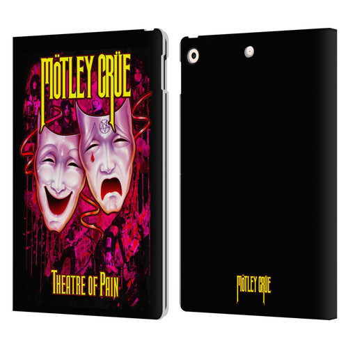 Motley Crue Key Art Theater Of Pain Leather Book Wallet Case Cover For Apple iPad 10.2 2019/2020/2021
