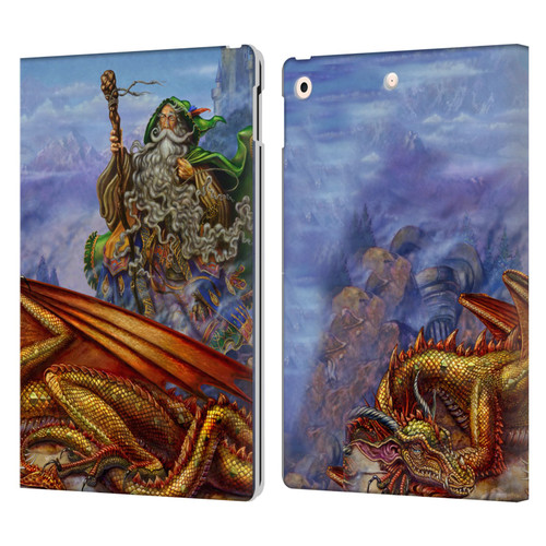 Myles Pinkney Mythical Dragonlands Leather Book Wallet Case Cover For Apple iPad 10.2 2019/2020/2021
