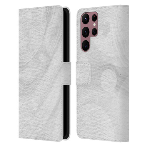 Alyn Spiller Marble White Leather Book Wallet Case Cover For Samsung Galaxy S22 Ultra 5G