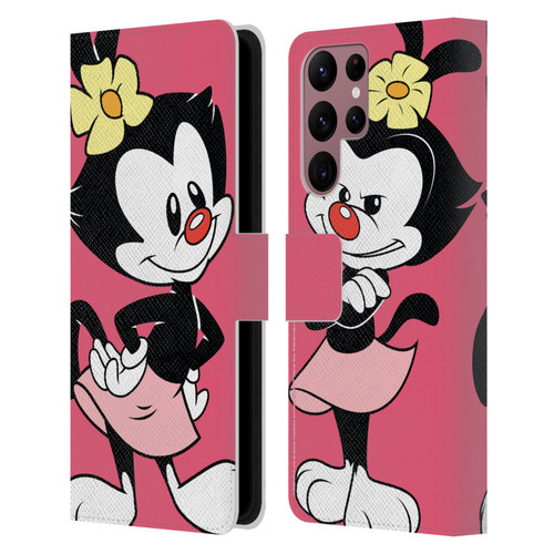 Animaniacs Graphics Dot Leather Book Wallet Case Cover For Samsung Galaxy S22 Ultra 5G