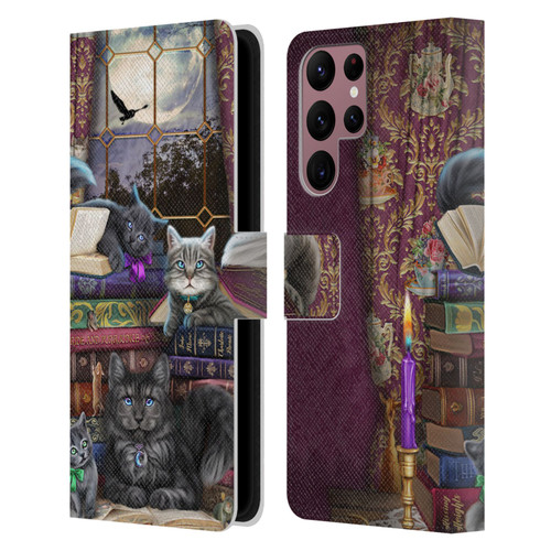 Brigid Ashwood Cats Storytime Cats And Books Leather Book Wallet Case Cover For Samsung Galaxy S22 Ultra 5G