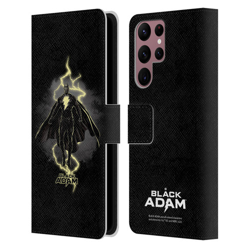 Black Adam Graphics Lightning Leather Book Wallet Case Cover For Samsung Galaxy S22 Ultra 5G