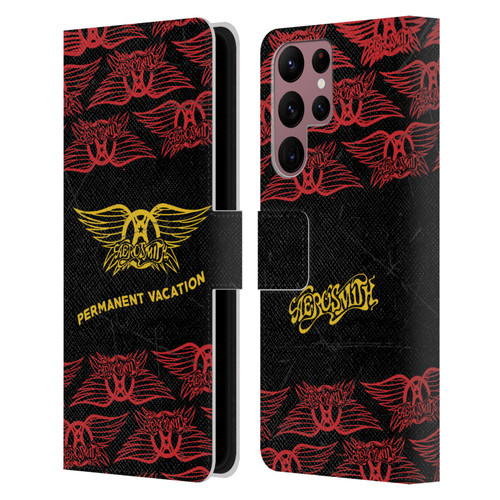 Aerosmith Classics Permanent Vacation Leather Book Wallet Case Cover For Samsung Galaxy S22 Ultra 5G