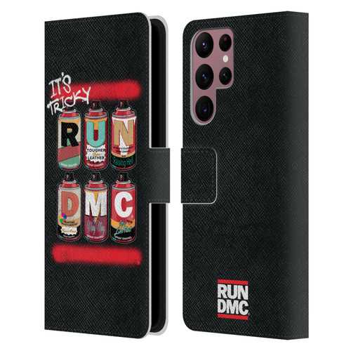 Run-D.M.C. Key Art Spray Cans Leather Book Wallet Case Cover For Samsung Galaxy S22 Ultra 5G